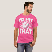 Ik zou dat grappige volleybal raken t-shirt (Voorkant volledig)