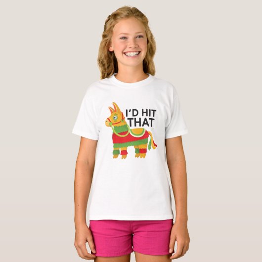 Ik zou dat Pinata Funny Cinco de Mayo Party Gift. T-shirt (Voorkant volledig)