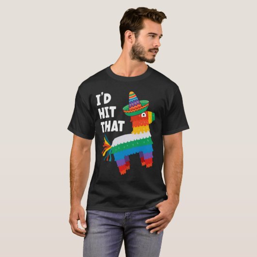 Ik zou dat Pinata T-Shirt Cinco de Mayo Party Pi (Voorkant volledig)