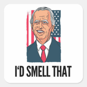 Ik zou dat ruiken - anti Joe Biden Impeach Vierkante Sticker