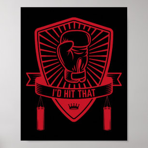 Ik zou dat slaan - Bokshandschoen Comt Sporten Poster