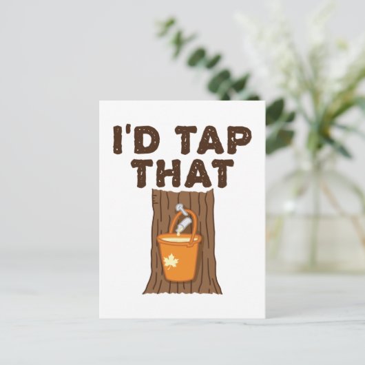 Ik zou die appelsuiker-boomstroop tikken briefkaart (Staand voorkant)