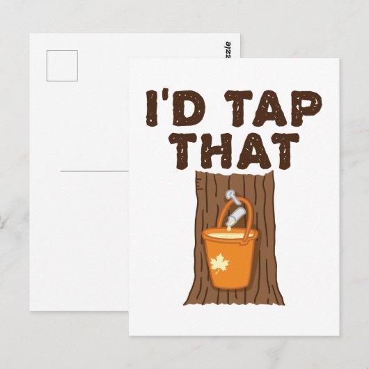 Ik zou die appelsuiker-boomstroop tikken briefkaart (Voorkant / Achterkant)