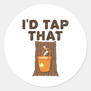Ik zou die appelsuiker-boomstroop tikken ronde sticker