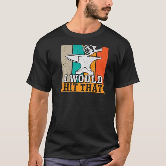 Ik zou die backprint Blacksmithing huren T-shirt (Voorkant)