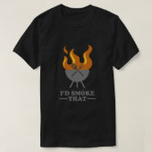 Ik zou die BBQ-grillgereedschap-typografie roken T-shirt (Design voorkant)