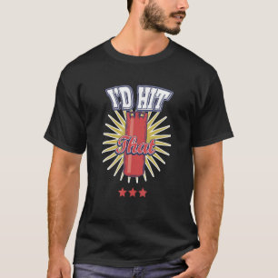 Ik zou die boksende bokser boxsport kickbokser sla t-shirt