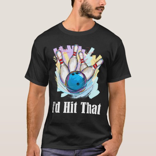 Ik zou die Bowling Bowler pakken T-shirt (Voorkant)