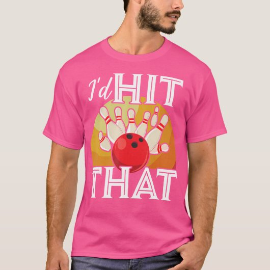 Ik zou die bowling grappig bowlen t-shirt (Voorkant)