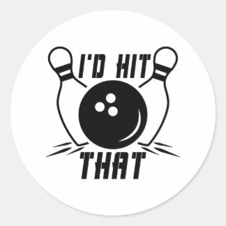 Ik zou die bowlingprint raken ronde sticker