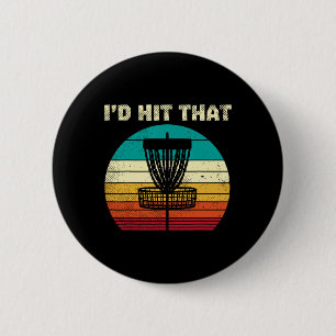 Ik zou die disc golf schets slaan Zonsondergang Re Ronde Button 5,7 Cm