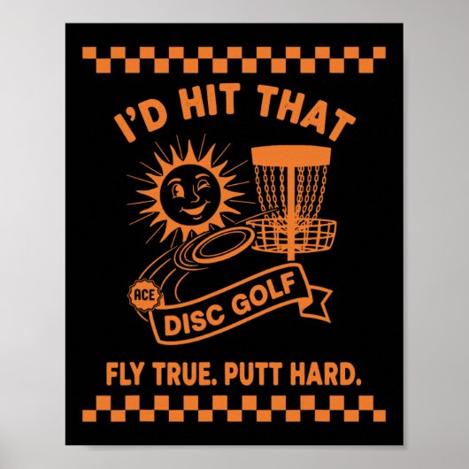 Ik zou die discgolf echt hard slaan poster (Voorkant)