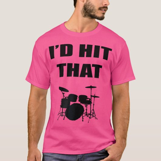 Ik zou die drummer slaan t-shirt (Voorkant)