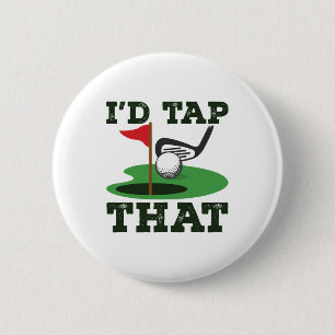 Ik zou die Golf snijden Ronde Button 5,7 Cm