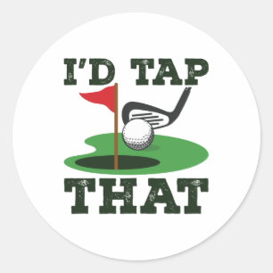 Ik zou die Golf snijden Ronde Sticker