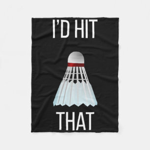 Ik zou die grappige badminton raken fleece deken
