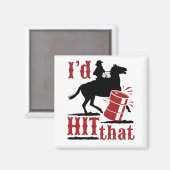 Ik zou die grappige barrel racen magneet (Voorkant / Achterkant)