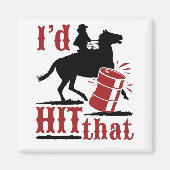 Ik zou die grappige barrel racen magneet (Voorkant)