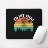 Ik zou die grappige discgolf frisbee discgolfer sl muismat (Met muis)