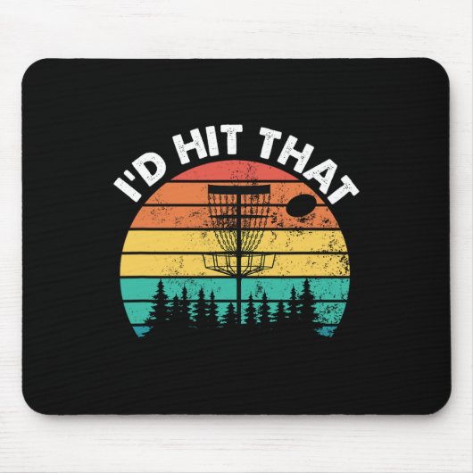 Ik zou die grappige discgolf frisbee discgolfer sl muismat (Voorkant)
