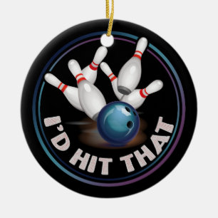 Ik zou die grappige Joke Bowling pakken Keramisch Ornament
