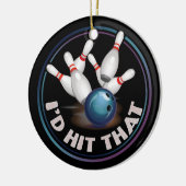 Ik zou die grappige Joke Bowling pakken Keramisch Ornament (Links)