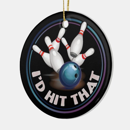Ik zou die grappige Joke Bowling pakken Keramisch Ornament (Links)