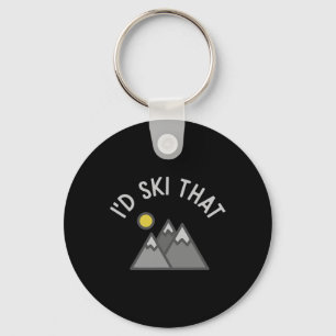Ik zou die grappige skiër skiën Cadeau Sleutelhanger