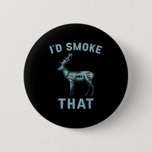 Ik zou die herten bbq jacht liefhebber kerst ronde button 5,7 cm