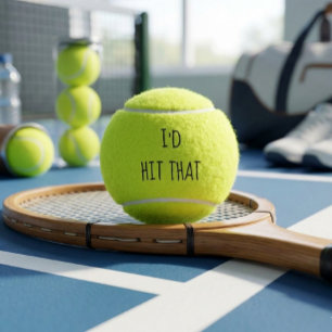 Ik zou die Humor raken Funny Gift Tennis Lover Tennisballen