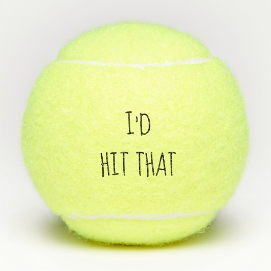 Ik zou die Humor raken Funny Gift Tennis Lover Tennisballen (Voorkant)