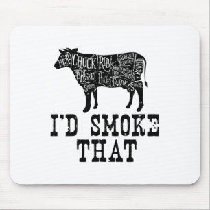 Ik zou die Koe roken - Grillmasters Apparel voor B Muismat