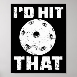 Ik zou die pickleball speler badminton racket G sl Poster
