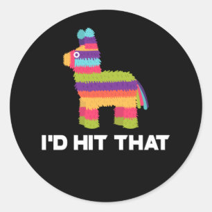 Ik zou die Pinata - Cinco de Mayo Party Ronde Sticker