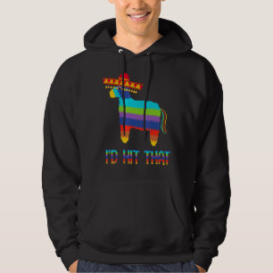 Ik zou die Pinata Llama Cinco de Mayo feestje tref Hoodie
