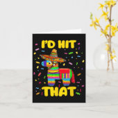 Ik zou die Pinata Pinata Kostuum Cinco De Mayo Pa  Kaart (Gele Bloem)
