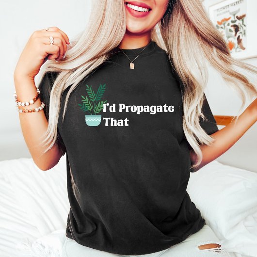 Ik zou die Plant minnaar vermeerderen mama wit T-shirt