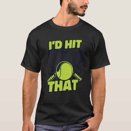 Ik zou die professionele speler trainer tennis rak t-shirt (Voorkant)