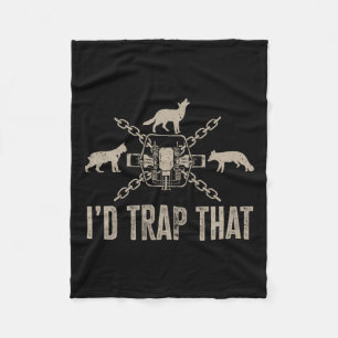 Ik zou die valstrik jagen trapper vangen fleece deken