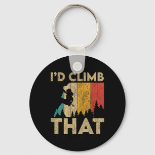 Ik zou die vintage Bouldering rotsklimming klim Sleutelhanger