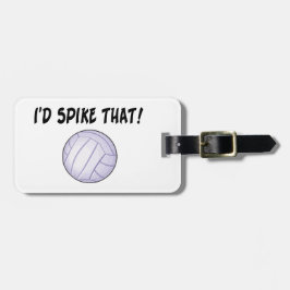 Ik zou die volleybal hebben gespierd bagagelabel