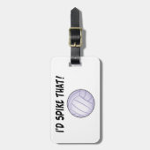 Ik zou die volleybal hebben gespierd bagagelabel (Voorkant verticaal)