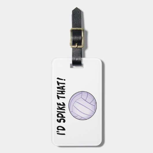Ik zou die volleybal hebben gespierd bagagelabel (Voorkant verticaal)