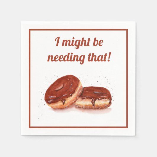 Ik zou die Waterverf chocolade donut nodig kunnen  Servet (Voorkant)