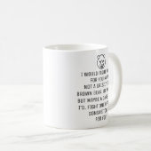 Ik zou een beer bevechten, cadeau voor moeder, mok (Voorkant rechts)