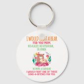 Ik zou een Beer voor je moeder vechten. Sleutelhanger (Achterkant)