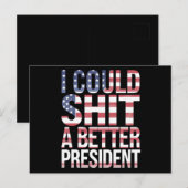 Ik zou een beter President tegen Trump kunnen Shir Briefkaart (Voorkant / Achterkant)
