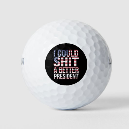 Ik zou een beter President tegen Trump kunnen Shir Golfballen (Voorkant)