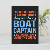 Ik zou een bootkapitein zijn, die Sailor Cruise Lo Bedankkaart (Staand voorkant)