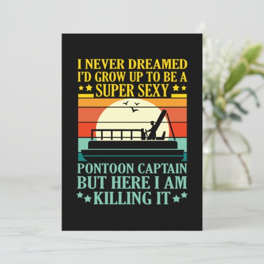 Ik zou een bootkapitein zijn, die Sailor Cruise Lo Bedankkaart (Staand voorkant)